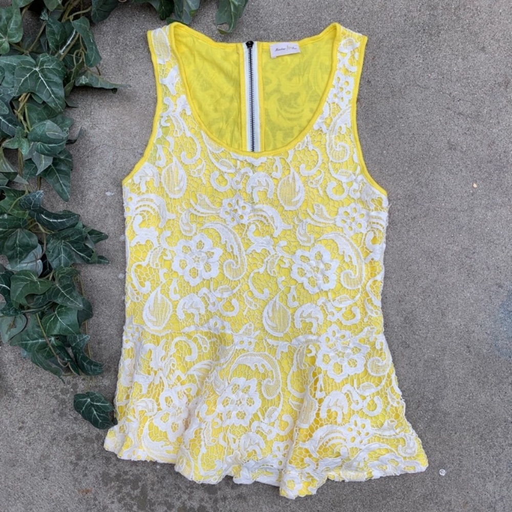 Anthropologie Meadow Rue Emilia Peplum Tank